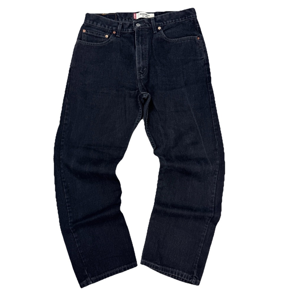 Vintage Levi's 505 Black Denim Regular Fit Jeans‎ Canada Y2K Sz 34 x 30 Baggy